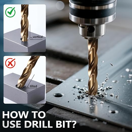 Number Size Drill Bit Set, Yougfin 60pcs M35 High Speed Steel Jobber Length Drill Bits Number Gauge 1 to 60 135° Split Point High Speed Steel with Metal Indexed Storage Case
