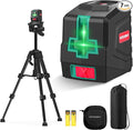 HYCHIKA Laser Level with Tripod 360° Self Leveling, Green Cross Line Nivel Laser with Tripod 26 In, Lazer leveler tool for Picture Hanging DIY Construction Renovation Floor Tile Class II, <1mW