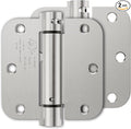 Luxbaro 2 Pack Self Closing Door Hinges 3.5 Inch, Spring Door Hinge with 5/8'' Radius Corners, Adjustable Tension for Garage, Front Door, Back Door, for Left and Right Hand Door, UL Listed