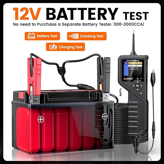 ANCEL PB600 4-in-1 Automotive Power Circuit Probe with True Waveform Oscilloscope, Battery Test, Injector & Relay Tester, Smart Multimeter, 30ft Heavy-Duty Cable for Mechanic, Technician & DIY