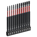 TGFTGF Impact Hex Head Allen Wrench Drill Bit Set, 12PCS, 4-inch (SAE), Premium S2 Steel 1/4" Hex-Shank Hex Bits Set, CNC Machined Magnetic Screwdriver Bit Set, Storage Box, Automotive Home DIY