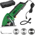 Official ROTORAZER Compact Circular Saw Set for DIY Projects - Cut Drywall, Tile, Grout, Metal, Pipes, PVC, Plastic, Copper, and Carpet w/Blades, Dust Collector & Case - AS SEEN ON TV (Green)