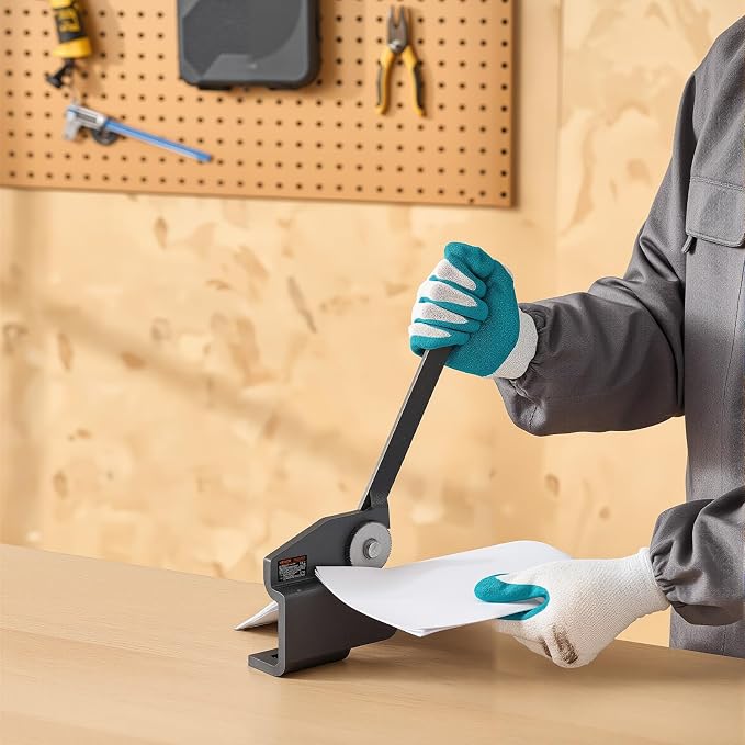 VEVOR Sheet Metal Shear, Throatless Rotary Hand Shear, 16 Gauge Mild Steel Sheet Cutter with 0.06 in Capacity, for Cutting soft metals such as copper, aluminum and thin carbon steel.