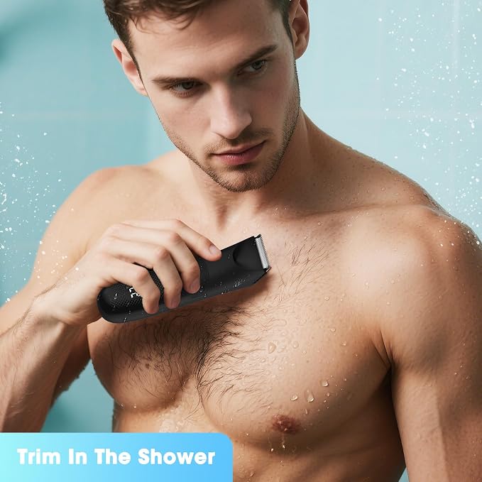 Manscape Body and Ball Trimmer for Men, Pubic Groin Hair Trimmer Ball Shaver Body Groomer Men, Wet/Dry Smooth Shaving, IPX7 Waterproof