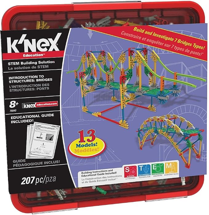 K’NEX Education – Intro to Structures: Bridges Set – 207 Pieces – for Grades 3-5 Construction Education Toy