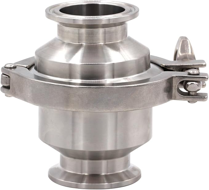 DERNORD Sanitary Check Valve - One Way Flow - 1.5" Tri Clamp Style, Stainless Steel 304, FKM Gasket (1.5" Tri Clamp Check Valve)