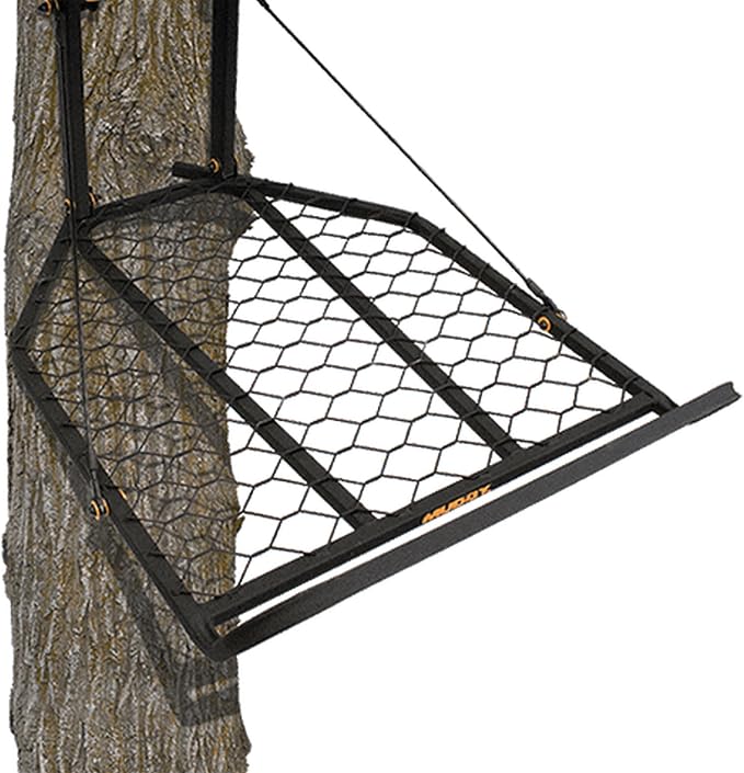 Muddy The Boss XL Wide Stance Hang-On Tree Stand Platform & Hawk Helium Set