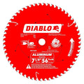 Diablo Saw Blade for Thick Aluminum - 7-1/4" Diameter, 56 TCG Teeth, 5/8" Arbor, .106" Kerf, -6-Degree Hook Angle, .087" Plate, 8000 Max RPM - D0756N