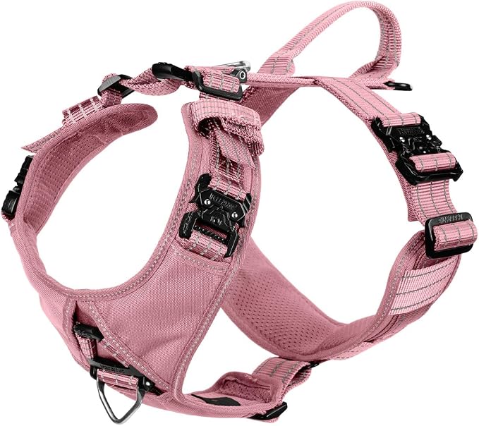 ICEFANG Dog Halter Harness with Metal Buckles,Dog Strap Vest for Medium Dogs