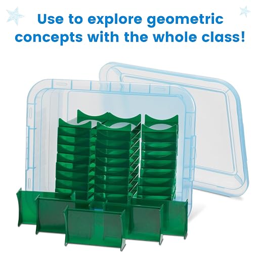 hand2mind GeoReflector Mirrors Classroom Set, Explore Reflection and Symmetry, Trace and Draw, Geometry Learning Tools, Kids Tracing Tool, Drawing Aid, Teacher Supplies for Math Classroom (Set of 32)