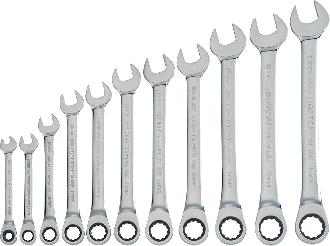 CRAFTSMAN Ratcheting Wrench Set, Metric, 11-Piece (CMMT87021)