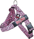 Adjustable Dog Harness– No Pull, No Choke – for English Bulldogs, French Bulldogs, Pugs & Broad-Chested Breeds – Easy, Safe Walks (Leopard Pink, XL)