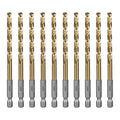 SALI Cobalt Drill Bit Set,10 Pack 7/32 Inch High Speed Steel Hex Shank Jobber Drill Bits, for Hardwood, Aluminum,Metal,Copper,Alloyed Steel