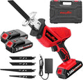 FULLYEA Reciprocating Saw Cordless, 0-3500SPM Variable Speed Reciprocating Saws with 4 Saw Blades, Tool-Free Blade Change, Electric Saws for Metal Wood Plastic Cutting