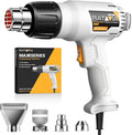 Heat Gun - BATAVIA Dual Protection Fuses 1800W Heavy Duty Fast Heat Hot Air Gun with 752℉&1112℉ Dual-Temperature Settings and 4 Nozzles with Overheat Protection for Crafts, Vinyl Wrap, Shrink Tubing