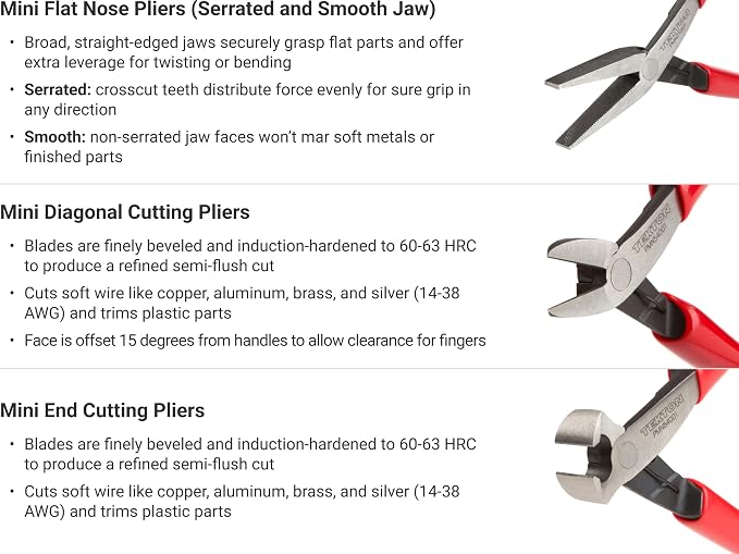 TEKTON Mini Pliers Set, 8-Piece | PMN99908