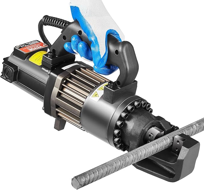 VEVOR Electric Hydraulic Rebar Cutter, 1000W Portable Rebar Cutter, Cutting up to 3/4 Inch #6 4-20mm Rebar within 2.5 Seconds, High Power Steel Rebar Cutter with Oil Can Rich Accessories,Black RC-20