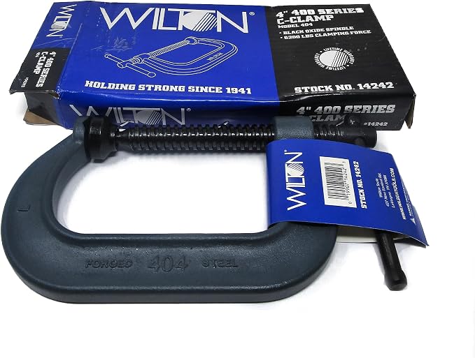 Wilton C-Clamp, 4-1/4" Opening, 3-1/4" Throat, 6200 Lbs. Clamping Force (Model 404)