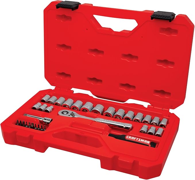 CRAFTSMAN Mechanics Tool Set, 33 Piece, 3/8 Inch Drive SAE/Metric (CMMT12113)