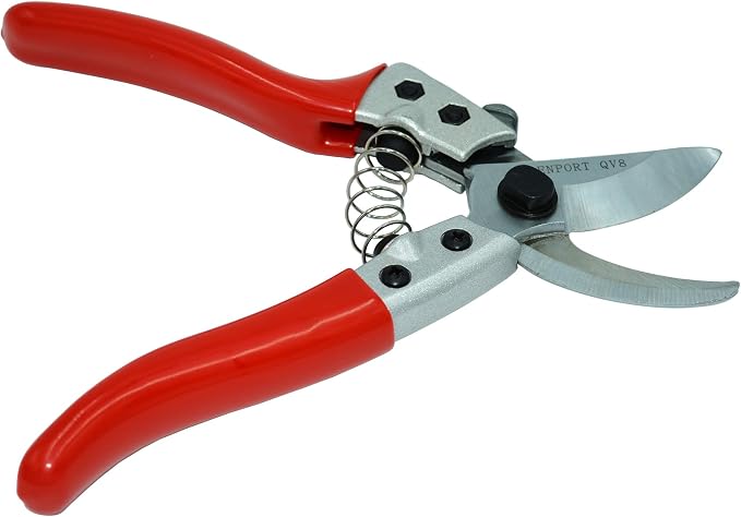 Zenport QV8 Q Series V8 Professional Chrome-plated Pruner, Black/Red