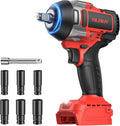 OLIBUY Cordless Impact Wrench for Mwkee M-18 Battery, 1106Ft-lbs (1500N.m) 1/2 Electric Impact Driver, 3 Speed High Torque Impact Gun with 6 Sockets, Impact Wrench for Car Home Mower (No Battery)