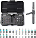 2026 New Tools 24 in 1 Magnetic Ratchet Screwdriver Set, Multi Bit DIY Magnetic Screwdriver Set with Detachable Ratchet Handle, Portable Precision Repair Tool Kit for Furniture, Electronics, Bicycle