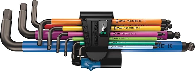 950 SPKL/9 SM HF Multicolour L-key set metric BlackLaser