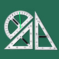 Math Ruler Magnetic Classroom Math Geometry Tool Set Enhances Classroom Learning, Easily Mounts to Blackboard Protractor Measuring Ruler Triangle Ruler (Tp3pc)