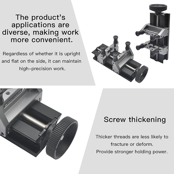 AM ARROWMAX Precision Double-Ended Mini Bench Vise - Crafted from aerospace-grade aluminum alloy and precision CNC machined, Enhance Precision and Stability for Crafts,Jewelry Making, 230682