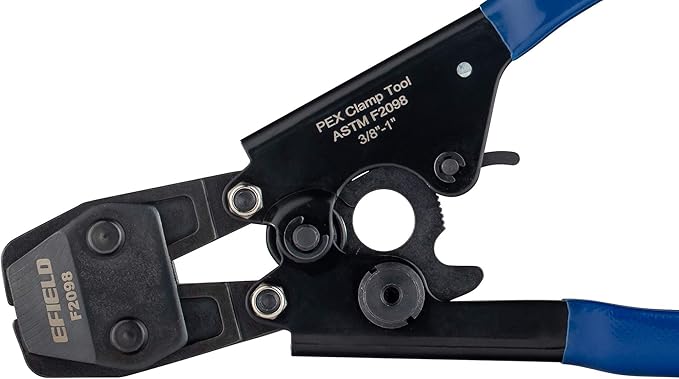 EFIELD Pex Cinch Clamp/Ear Hose Clamps Crimping Tool for Stainless Steel Clamps Sizes from 3/8" to 1" with Metal Pipe Cutter 20pcs 1/2" and 10 pcs 3/4" Clamps Suit all US F2098 Standards,(TOOL003)