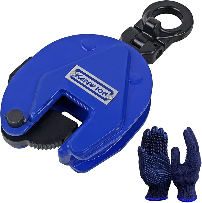 1Ton/2200LB Vertical Lifting Plate Clamp, Jaw Opening 0.8IN