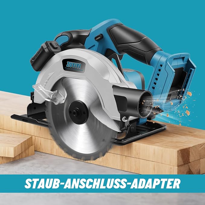 Cordless Circular Saw 6-1/2" for Makita 18V Battery (Not Inclued), 4500RPM Power Circular Saws w/Laser Guide, 0-45° Bevel Capability, Max 2-3/16" Depth, Electric Saw for Wood Plastic