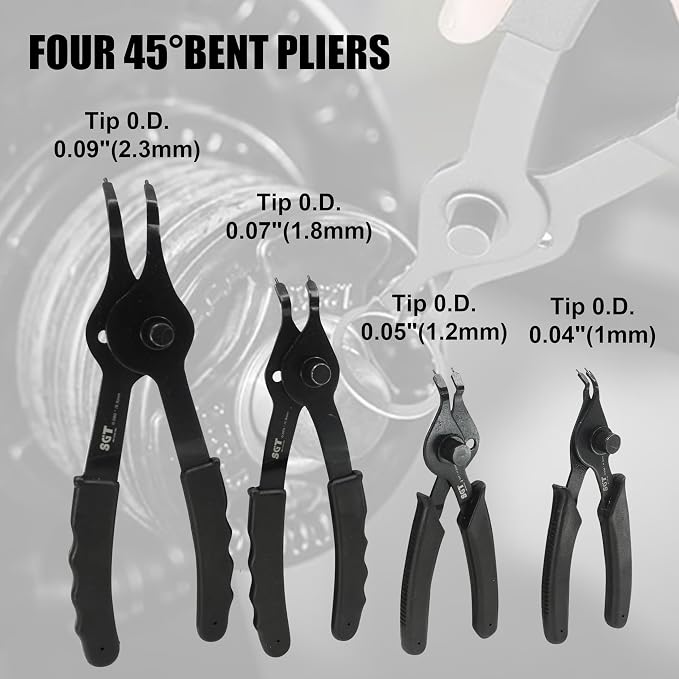 SGT Snap Ring Pliers Set, 14pcs Internal and External Circlip Pliers