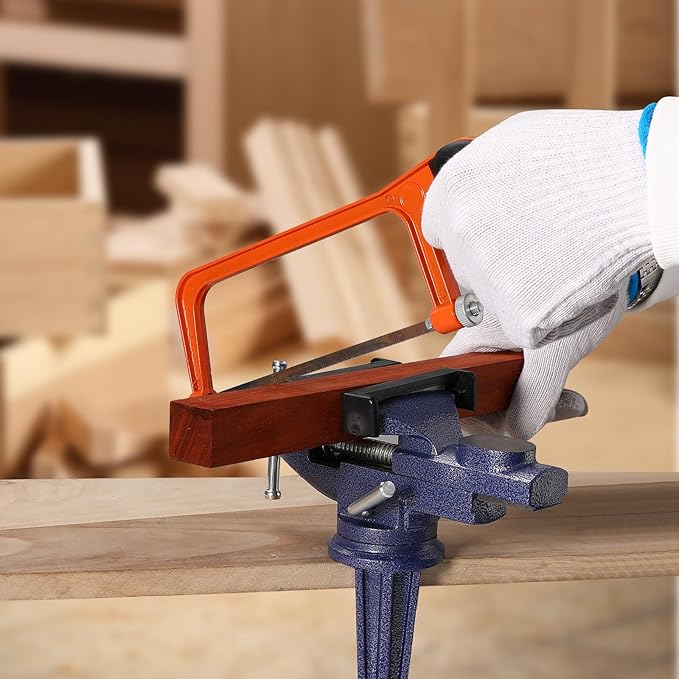 Table Vise, 3" Bench Vise Universal Rotate 360° Work Clamp-On Vise, Table Vice clamp With Multifunctional Jaw for Woodworking, Drilling, Sawing, Metal Working