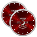 ZORUNNA 2Pcs Diamond Blade for Angle Grinder, 7" Super Thin Tile Grinder Saw Blade for Smooth Cutting, Dry and Wet Cutting on Porcelain, Ceramic, Granite, Marble.