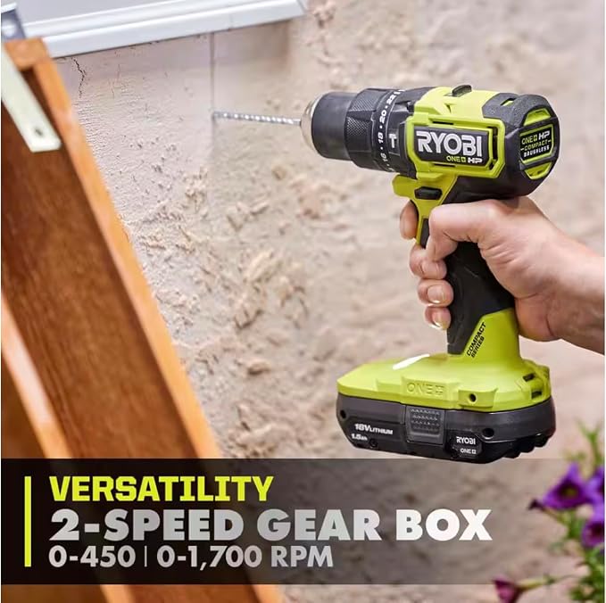 RYOBI ONEAND HP 18V BRUSHLESS Cordless Compact 1/2 in. Hammer Drill/Driver Tool ONLY PSBH