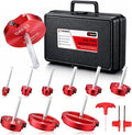 9Pcs PVC Pipe Reamer Kit, Durable Aluminum PVC Fitting Saver for Sch.40 CPVC, ABS, Lightweight Socket Saver Plumbing Tool Includes 1/2", 3/4", 1", 1-1/4", 1-1/2", 2", 2-1/2", 3", 4",1/2" Drill