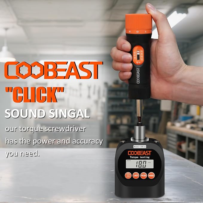 coobeast Torque Screwdriver 38Pcs, Gifts for Men Torque Wrench with Inch/Pounds Torque Range 10-70 In-lb, S2 Bits, Sockets and Storage Case for Maintenance, Tools, Bike Repairing and Mounting