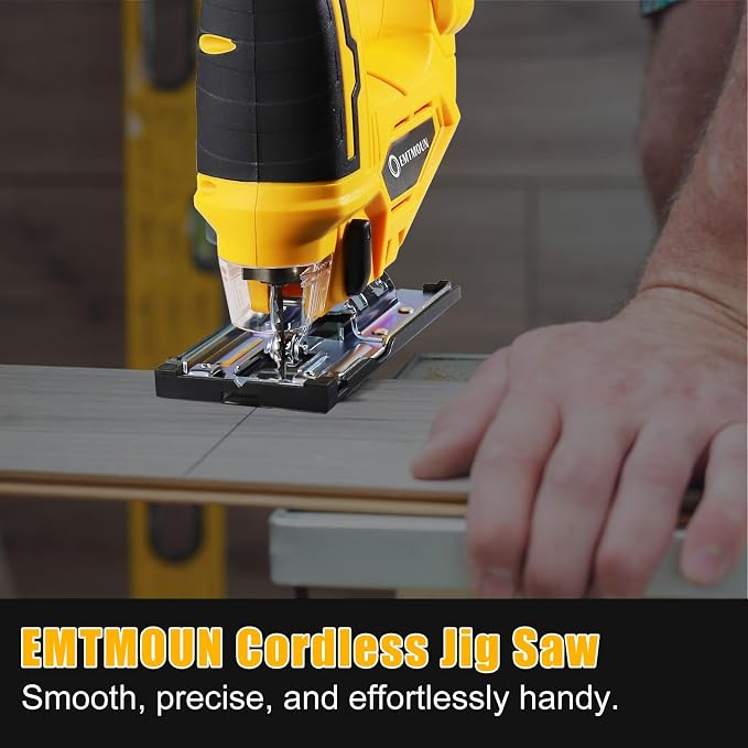 Cordless Jig Saw Compatible with Dewalt 20V Max Battery, Jigsaw For 3 Orbital Settings, 3200RPM, 0-45° Bevel Cuts, Jigsaw Tool with LED Light (Battery Not Included)