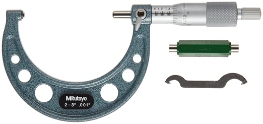 Mitutoyo 115-153 Spherical Face Micrometer, 0-25 mm Range, 0.01 mm Resolution, High-Accuracy Measurement Tool with Durable Construction for Workshop and Laboratory Use | 0.01 mm Graduation