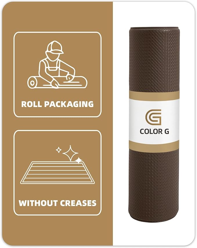 Color&Geometry Anti Fatigue Cushion Kitchen Mat for Floor -24"x59",Wide,Easy Clean, Water & Oil Proof, Anti Slip, Foam Rubber Runner Rug for Front Sink Comfort Standing,Brown