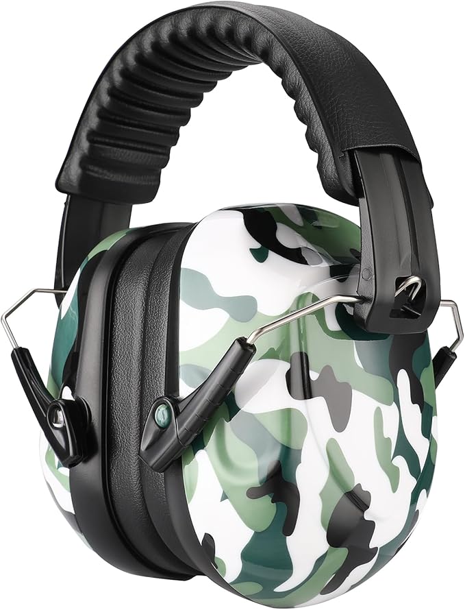 ProCase Noise Reduction Ear Muffs, Sound Proof Ear Protection, NRR 28dB Noise Cancelling Headphones for Adults Kids Autism, Hearing Protection for Mowing -Camogreen