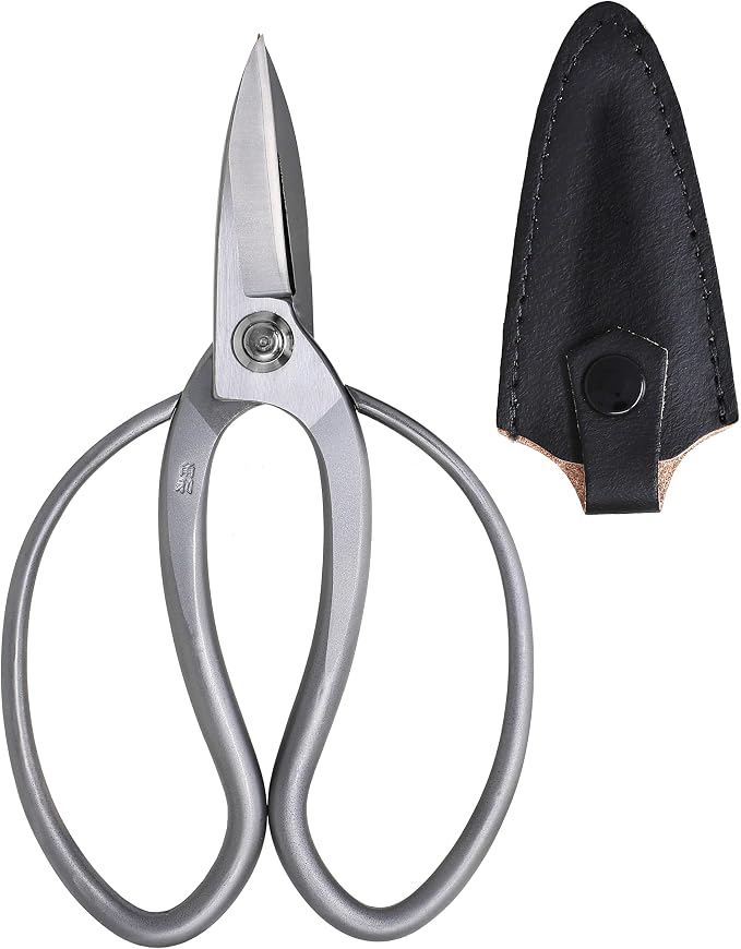 KAKURI Bonsai Scissors Made in Japan 7", Japanese Stainless Steel Blade, Okubo Shears for Bonsai and Garden Use