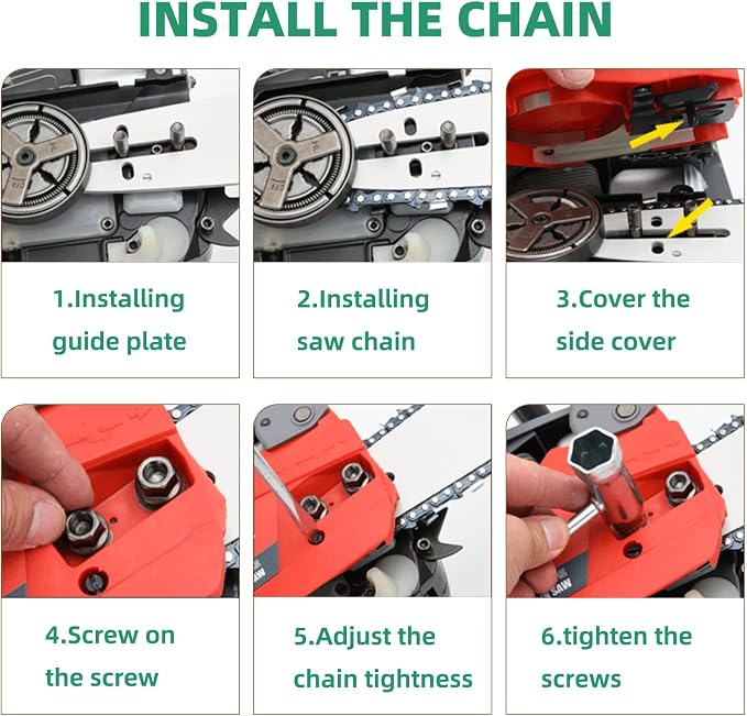 4 Pack 20 Inch Chainsaw Chain .325" Pitch .058" Gauge 76 Drive Links Fits for Blue Max 53543 8901 8902 52209, Oregon 21LPX076G, Stihl 36880050076, 25RM376E and More