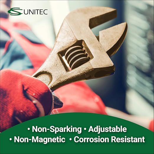 C.S. Unitec Adjustable End Wrench Non-Sparking, Non-Magnetic, Corrosion Resistant (Copper Beryllium) 200Mm (8In) TUV Certified EX501-8B