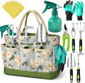 Heavy Duty Gardening Tools - Gardening Gifts for Women, Men, Mom, Dad - Durable, Ergonomic Garden Tools Set (Floral)