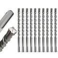 10PCS SDS Plus Rotary Hammer Drill Bits, (1/2"*8"-12.7mm*210mm) - 4 Carbide Cutting Edges, Ideal for Masonry| Heavy-Duty Masonry |Hammer Drill Bits for Precision Drilling