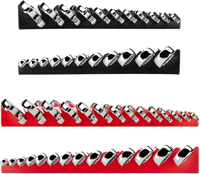 TEKTON Combination Wrench Set, 25-Piece | WCB91303 | (1/4 - 3/4 in., 6 - 19 mm), Wrench Rack, Chrome Finish