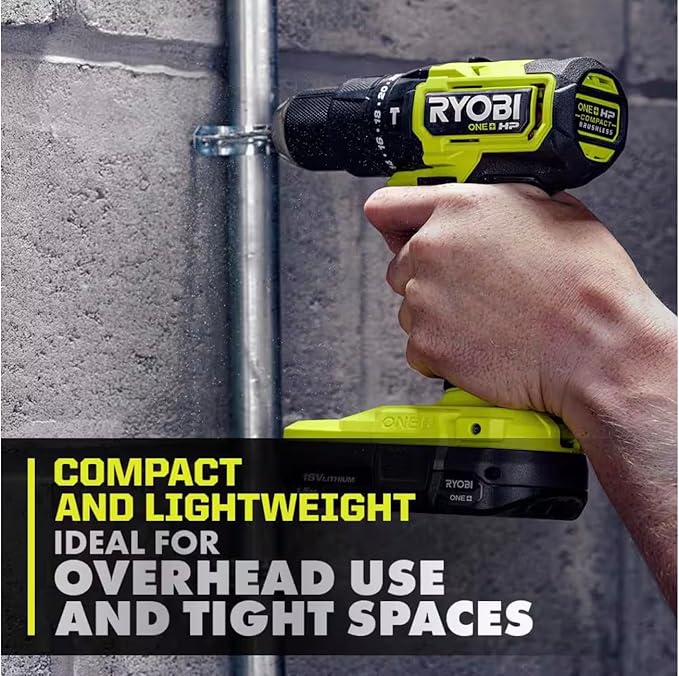 RYOBI ONEAND HP 18V BRUSHLESS Cordless Compact 1/2 in. Hammer Drill/Driver Tool ONLY PSBH