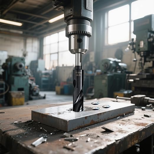 13/16 Drill Bit for Metal and Hardened Steel, M35 Cobalt 1/2 Inch Reduced Shank Industrial Grade Heavy Duty Drill Bit, with Index Storage Case